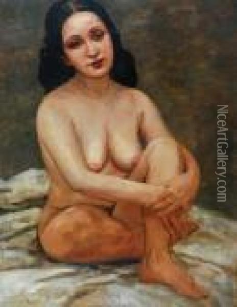 Akt Kobiety Oil Painting - Roman Kramsztyk