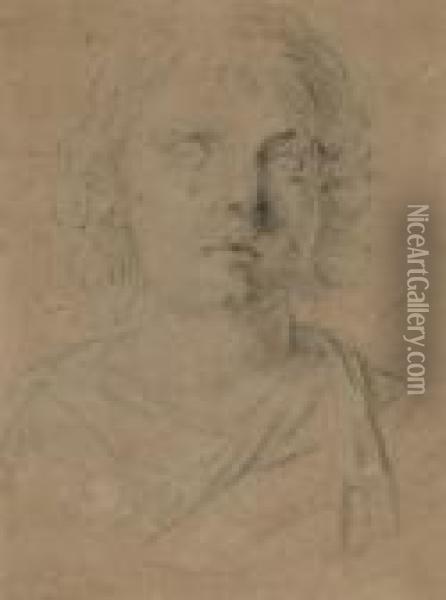 Head Of A Boy Oil Painting - Domenico Zampieri (Domenichino)