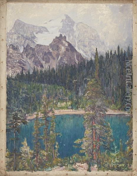 Lake Louise Oil Painting - Hiroshi Yoshida