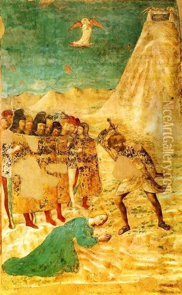 Beheading of Saint Catherine Oil Painting - Tommaso Masolino (da Panicale)