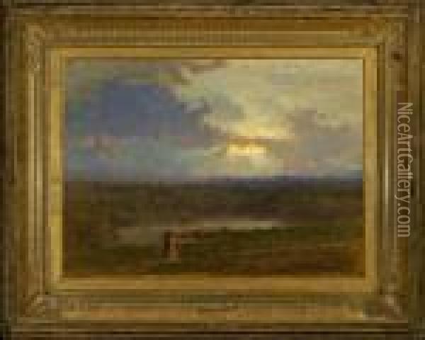 Over The River Oil Painting - George Inness