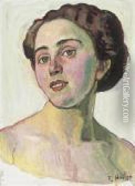 Portrait Of A Woman Oil Painting - Ferdinand Hodler