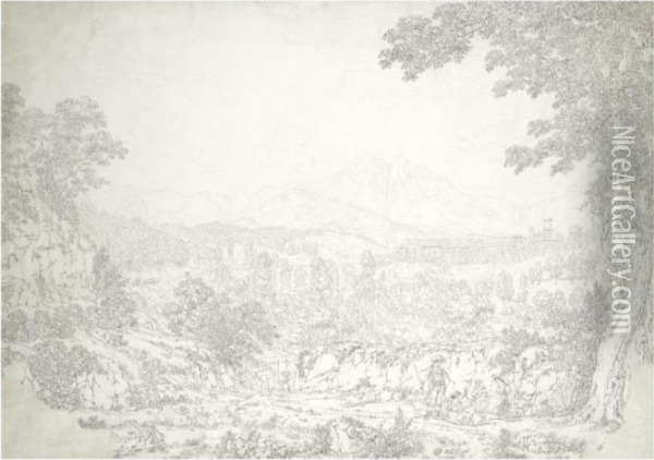 View Of Cava Dei Tirreni Oil Painting - Jacob Philipp Hackert