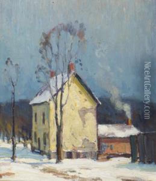 The Old Home. Oil Painting - George Arthur Kulmala