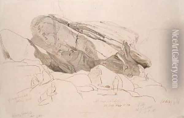 Study of Mount Sinai Oil Painting - Edward Lear
