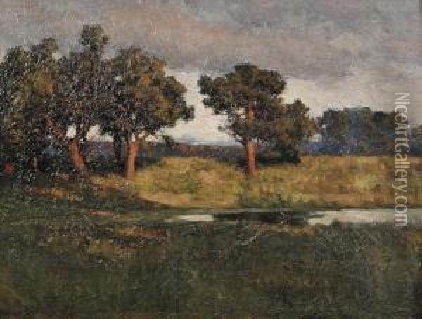 Marshland Landscape Oil Painting - Frederick Judd Waugh
