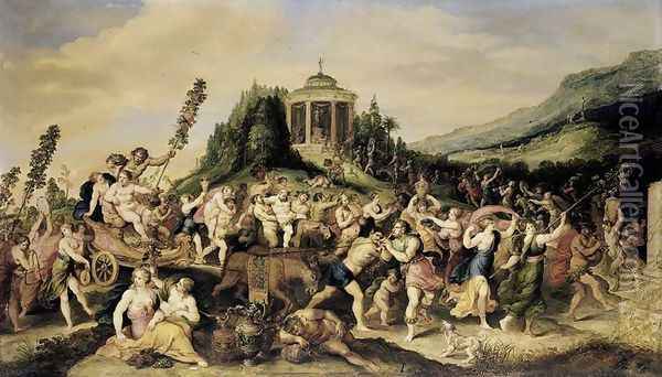 Triumph of Bacchus Oil Painting - Frans the younger Francken