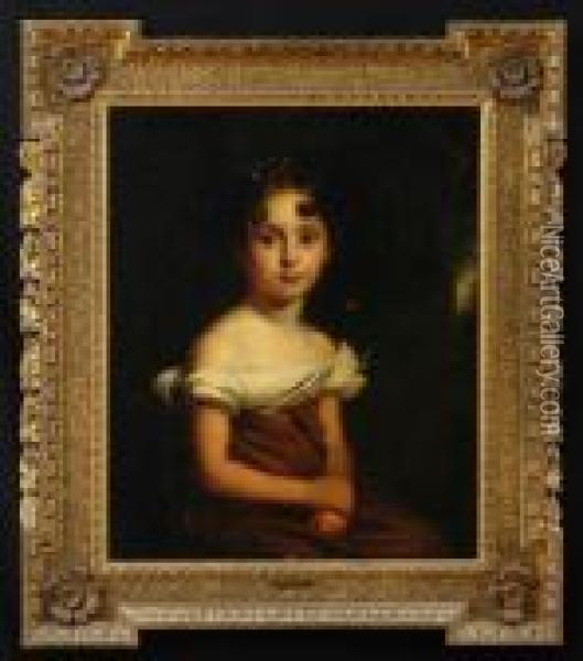 Portrait Of A Young Girl Oil Painting - Sir William Beechey