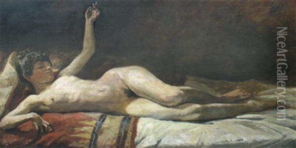 Ruhender Weiblicher Akt Oil Painting - Lovis Corinth