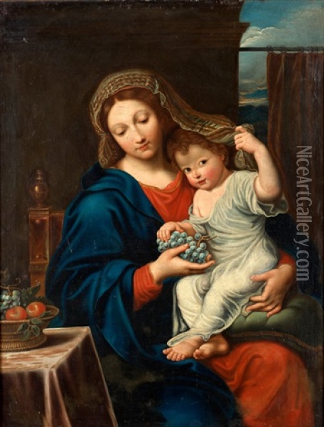 Madonnan Med Barnet Oil Painting - Abraham Janssens
