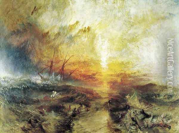 Slavers Throwing Overboard The Dead And Dying Typhoon Coming On Oil Painting - Joseph Mallord William Turner