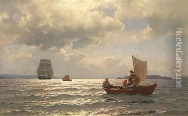 Marine Oil Painting - Hans Frederick Gude