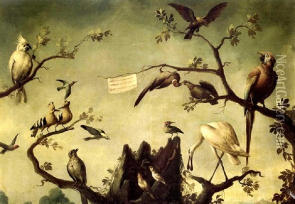 Le Concert D'oiseaux Oil Painting - Jan van Kessel