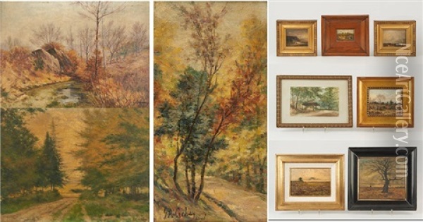 Vues Des Environs De Spa Et Paysages (10 Works) Oil Painting - Gerard Antoine Crehay