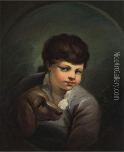 Portrait Of A Boy Oil Painting - Thomas Barker of Bath