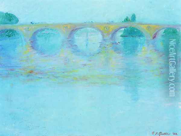 Distant Bridge Oil Painting - Theodore Butler