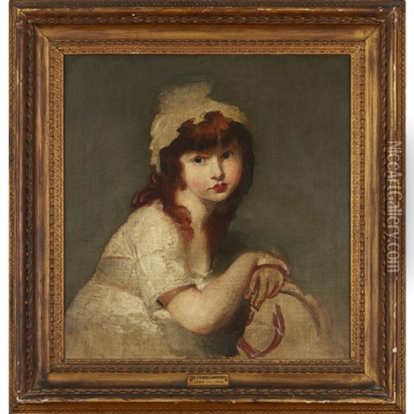 Study For A Portrait Of A Young Girl Oil Painting - Thomas Lawrence