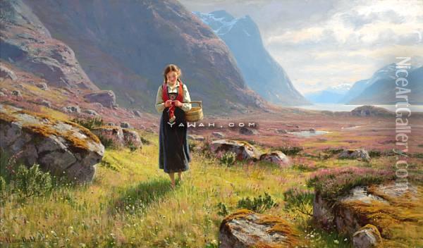 Over Lyngen Oil Painting - Hans Dahl