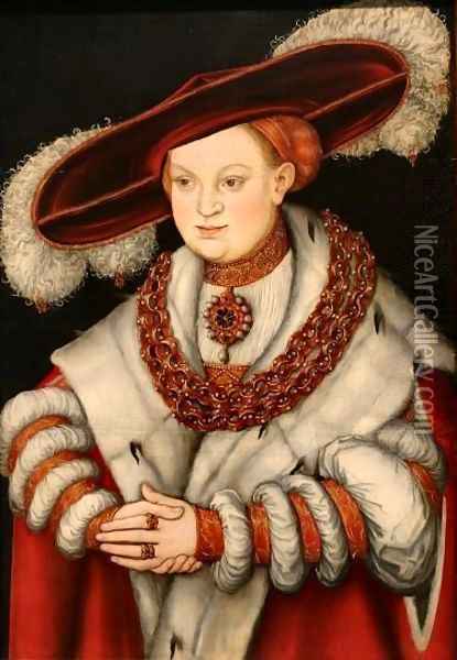 Portrait of Magdalena of Saxony Oil Painting - Lucas The Elder Cranach