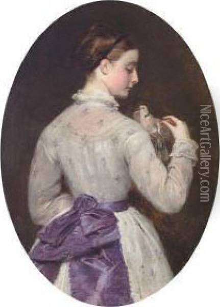 The Two Doves Oil Painting - William Powell Frith