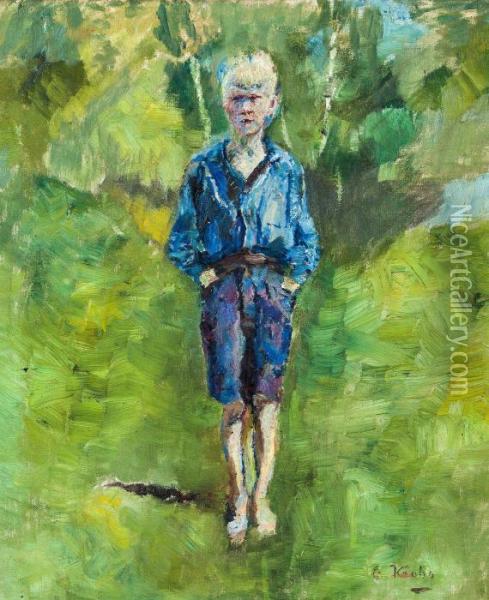 Standing Boy Oil Painting - Othilia, Oda Krohg