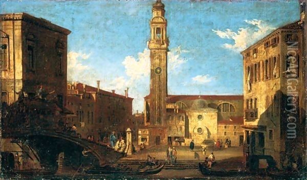 Campo Santi Apostoli A Venezia Oil Painting - (Giovanni Antonio Canal) Canaletto