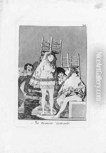 Ya tienen Asiento, Plate 26 from Los Caprichos Oil Painting - Francisco De Goya y Lucientes