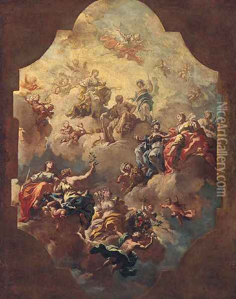 The Apotheosis of Hercules Oil Painting - Francesco Narici