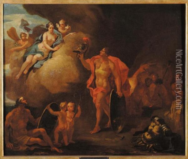 Scena Mitologica Oil Painting - Jacopo (Giacomo) Amigoni