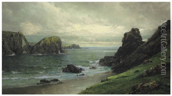 Yellow Carn Of Cornwall Oil Painting - William Trost Richards