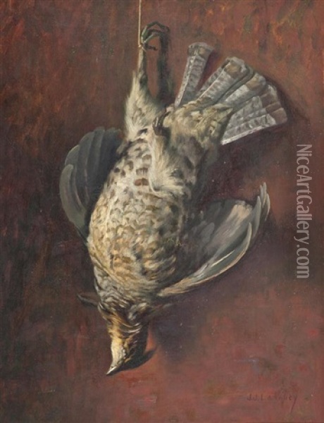 Hanging Partridge Oil Painting - Jonas Joseph LaValley