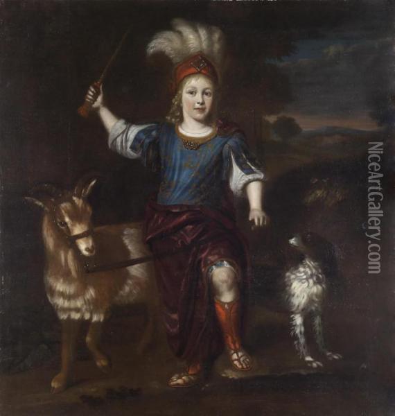 Ritratto Di Bambino In Costume Oil Painting - Nicolaes Maes