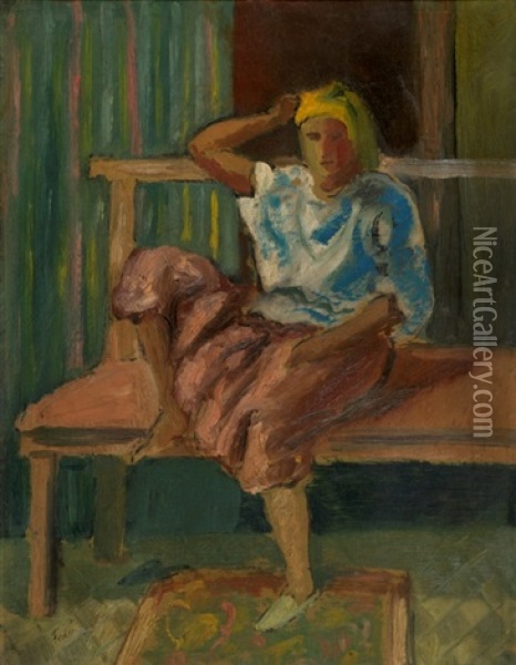 Oriental Woman Oil Painting - Adolphe Aizik Feder