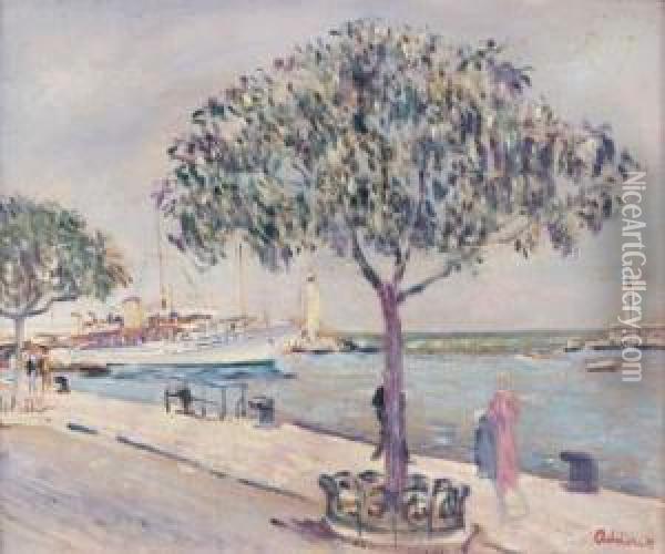 Le Port De Villefranche Oil Painting - Lucien Adrion