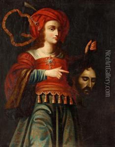 Judith With Holoferne'shead Oil Painting - Massimo Stanzione