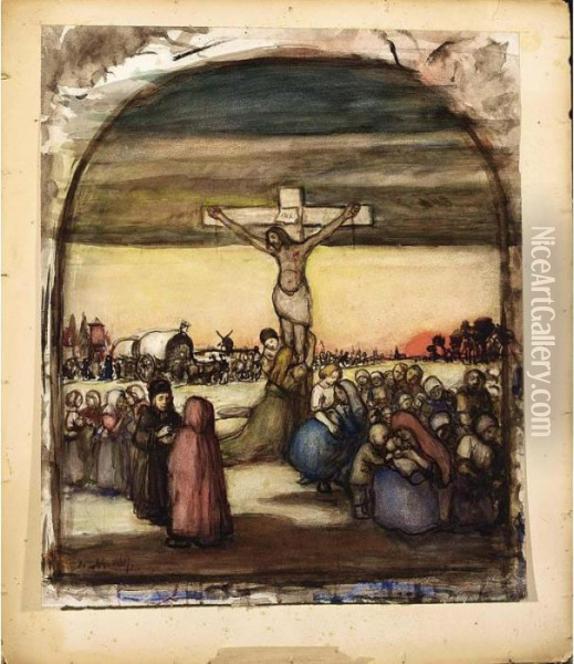 Le Christ En Croix Oil Painting - Jakob Smits