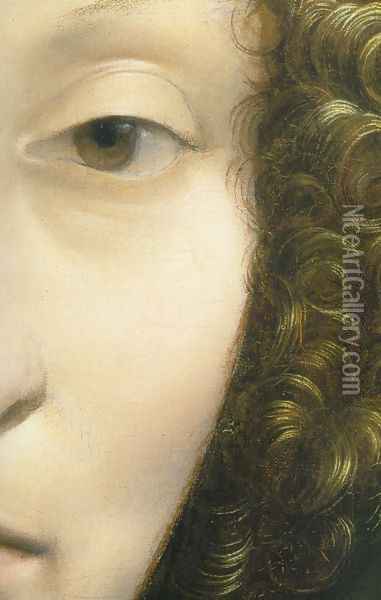 Portrait of Ginevra Benci (detail2) Oil Painting - Leonardo Da Vinci