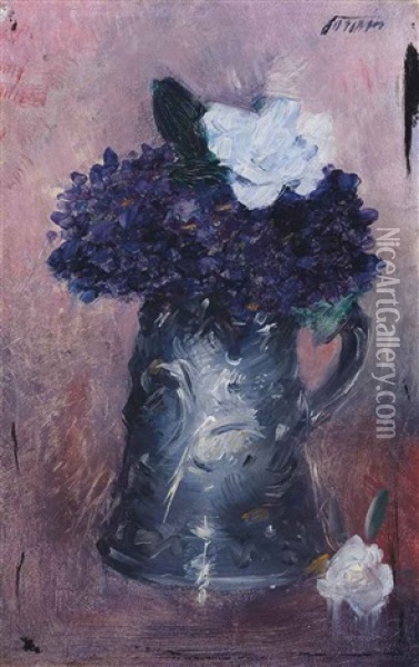 Violets Oil Painting - Jean-Louis Forain