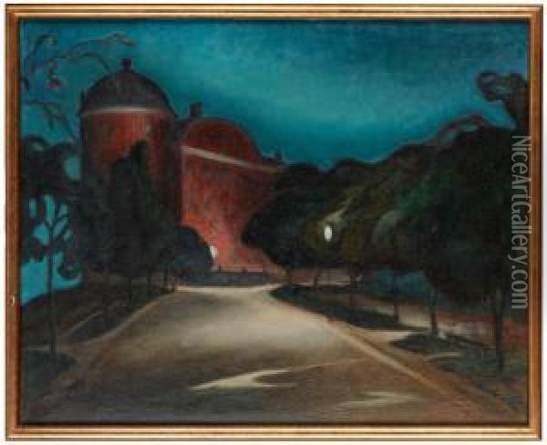 View Over Uppsala Slott Oil Painting - Ernst Nilsson