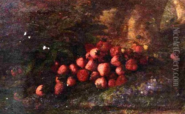 Strawberries Oil Painting - Samuel Lancaster Gerry