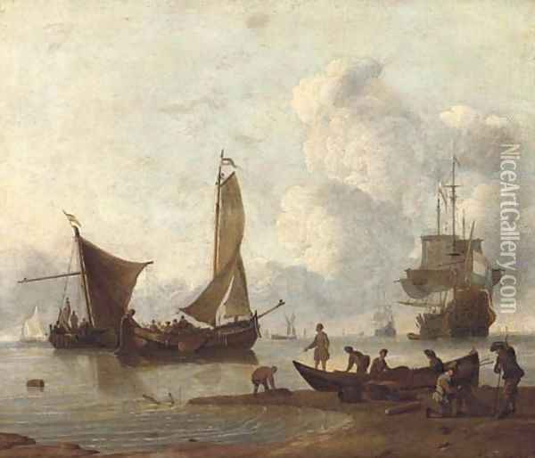 A sea piece Oil Painting - Willem Van De Velde