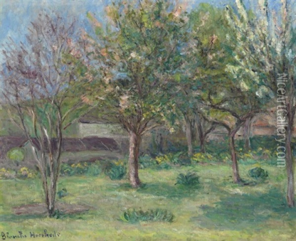 Verger De Monet A Giverny Oil Painting - Blanche Hoschede-Monet