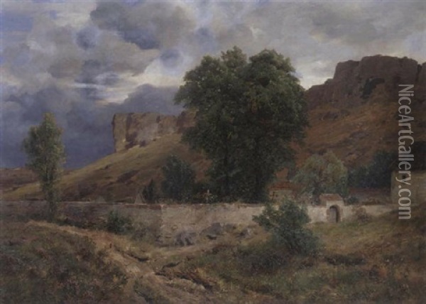 Eifellandschaft Mit Den Gerolsteiner Felsen Oil Painting - Heinrich Hartung the Elder