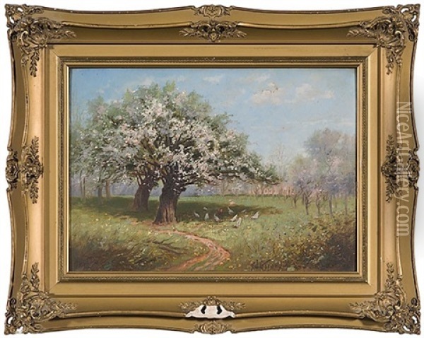 Indiana Landscape Oil Painting - Frank Joseph Girardin