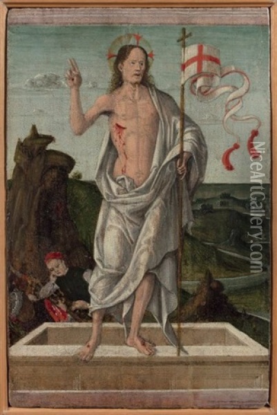 La Resurrection Du Christ Oil Painting - Lazzaro di Jacopo Bastiani