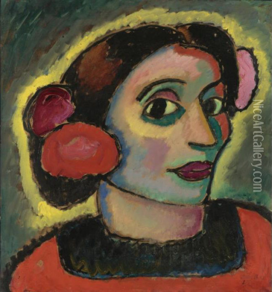 Spanierin (spanish Woman) Oil Painting - Alexei Jawlensky