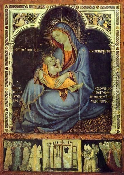 Madonna of Humility Oil Painting - Bartolomeo da Camogli