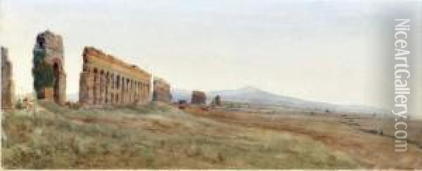 Ruines A Rome Oil Painting - Henry John Terry