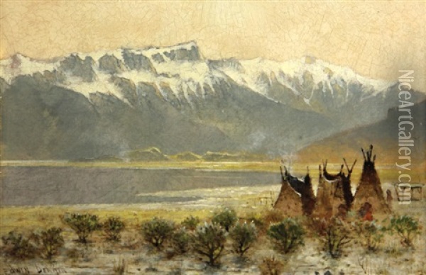 Sink Of The Humboldt, Nevada Oil Painting - Edwin Deakin