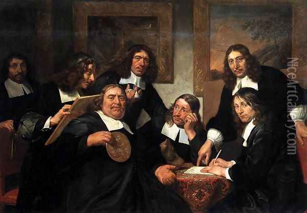 The Governors of the Guild of St Luke, Haarlem Oil Painting - Jan De Bray